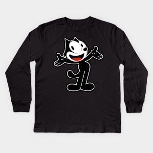 Felix the Cat - Retro Cartoon Kids Long Sleeve T-Shirt